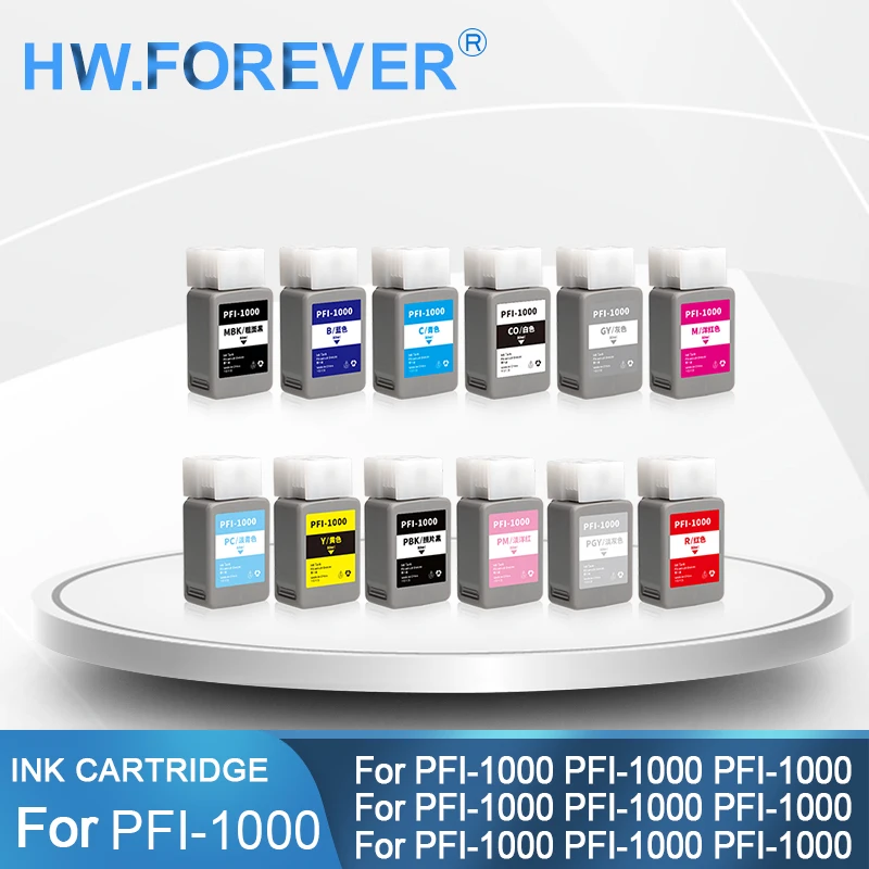 For Canon PFI 1000 Compatible Ink Cartridge With Chip Pigment Ink For Canon imagePROGRAF PRO-1000 PRO1000 Printer Ink Tank