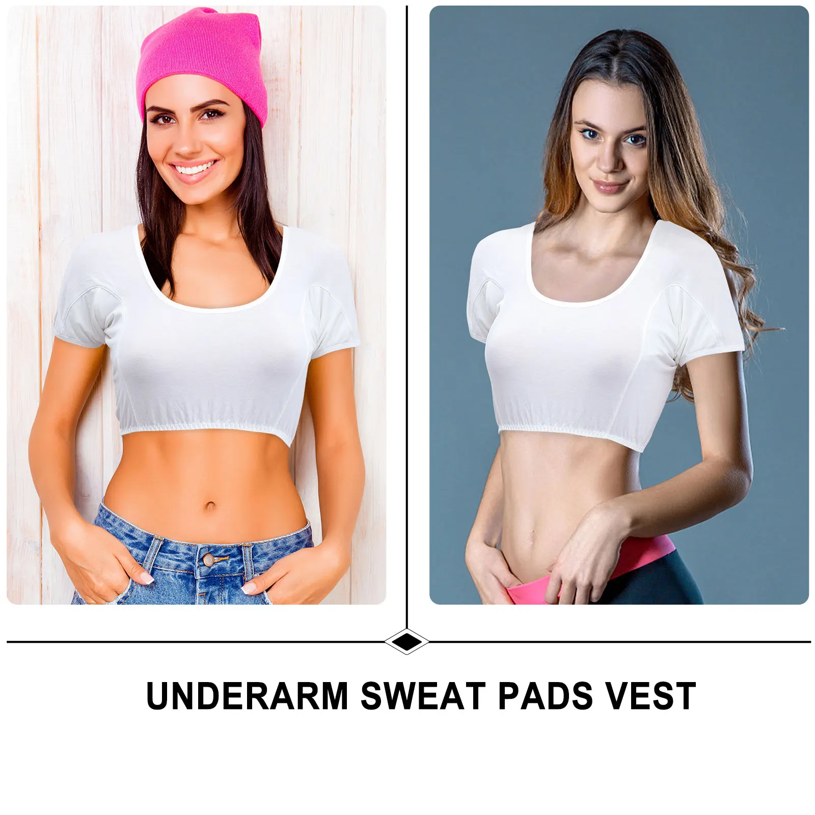 

Cotton Vest Women Underwear Armpit Reusable Washable Elastic Summer Outdoor Jogging Running Workout Antiperspirant