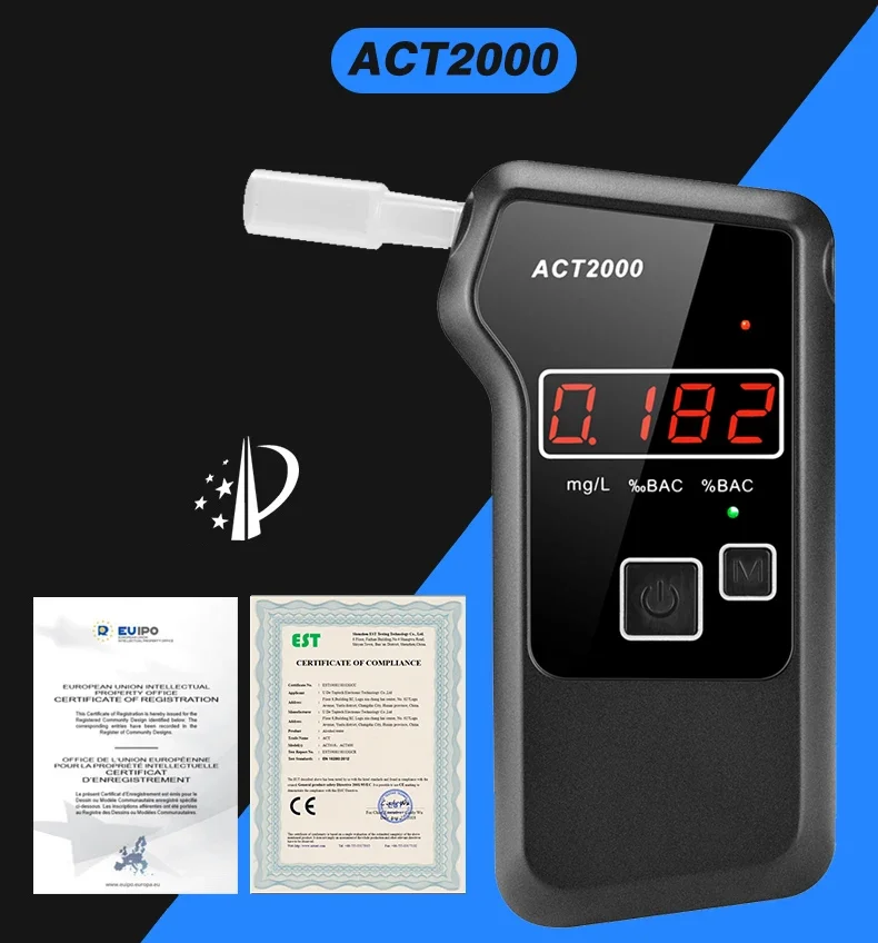 Factory good sale alcohol tester accurate  breathalyzer anti drunk driving alcohol checker