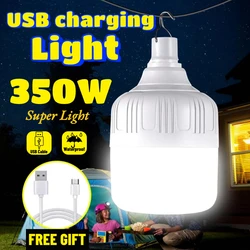 350W USB Rechargeable LED Camping Lights Outdoor Lantern Emergency Bulb High Power Tents Lighting Flashlight Equipment Bulb