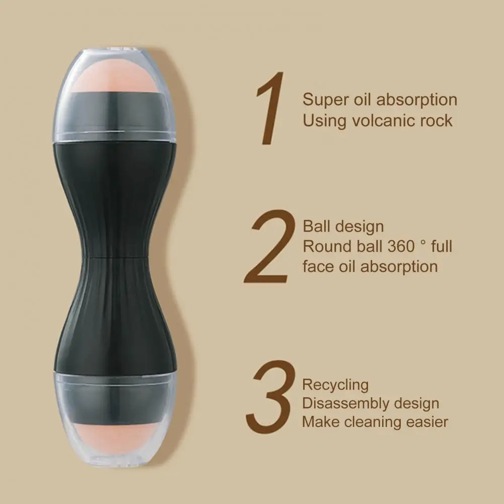 Oil Absorbent Roller Oil Absorbing Roller with Volcanic Stone for Face Oil Control Makeup Removal Pocket Size for Absorption