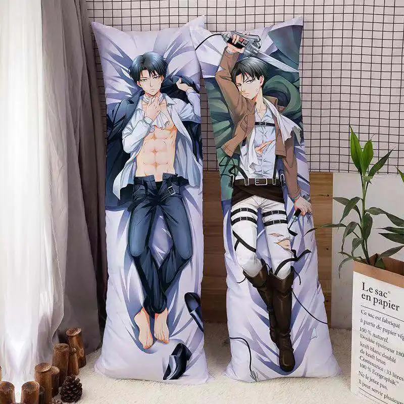 Attack On Titan Body Case Anime Dakimakura Pillowcase Sexy Girl Loli Cushion 180X60 Backrest Bed Pillow Cover 18