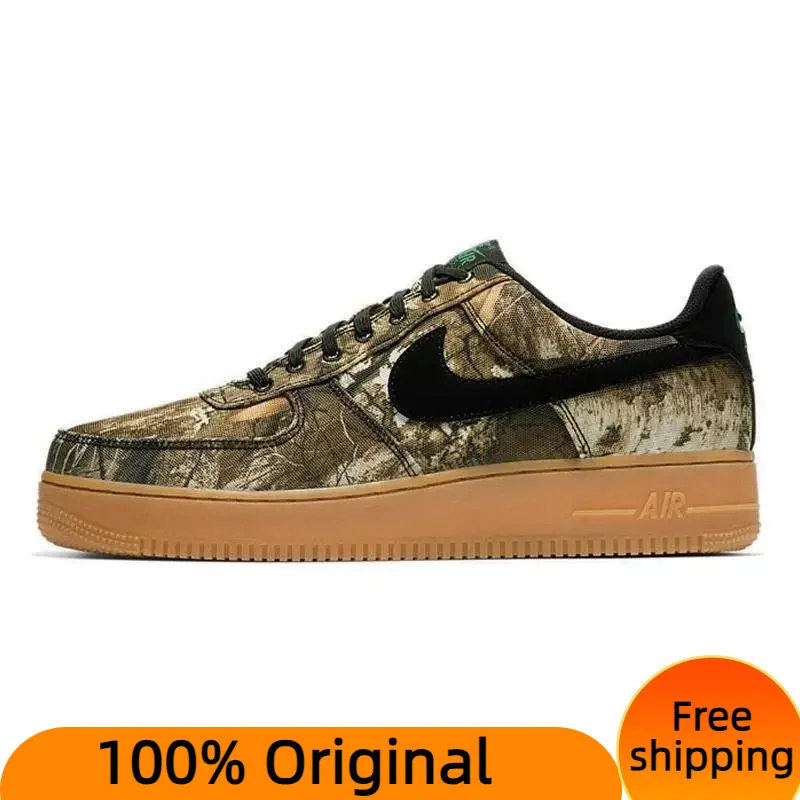 Nike Air Force 1 Low Realtree Black Sneakers shoes AO2441-001 With Original Box