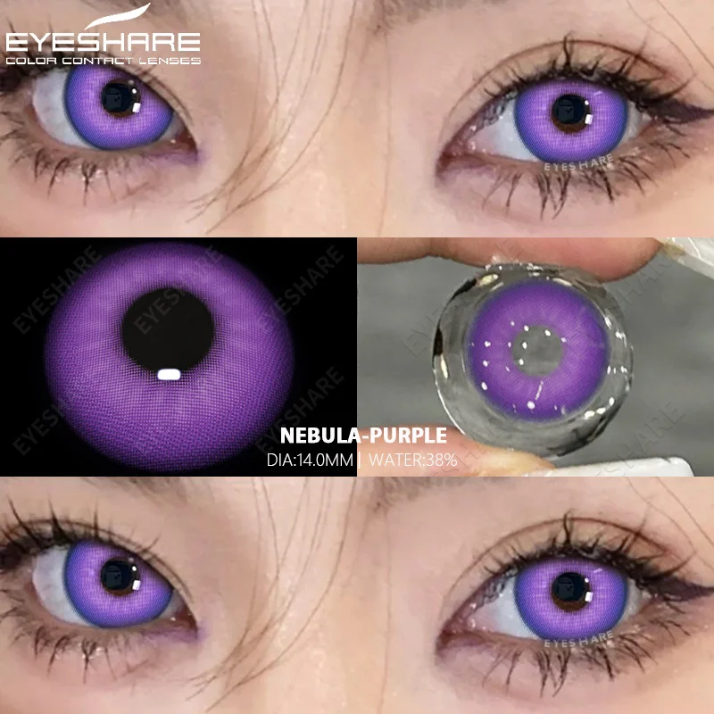 EYESHARE 1 Pair Colorful Contact Lenses for Halloween Anime Accessories Lenses Cosplay Eye Lenses Yearly Colored Contact Lenses