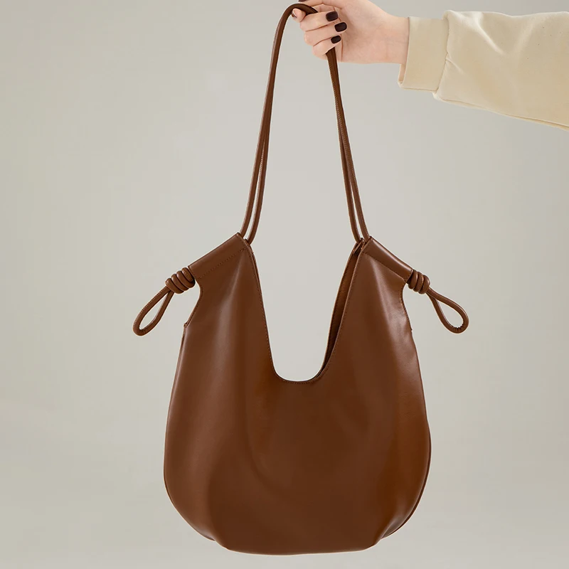 

Leisure Large Capacity Underarm Bag Summer Simple Versatile Soft Leather Commute Single Shoulder Bags Fashion Trendy Handbags