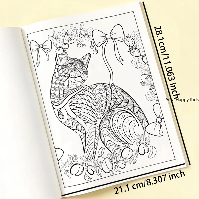 A Casual and Relaxing Adult Coloring Book with Animal/flower/mandala Themes, Fantastic Healing Coloring Picture Book, 23 Pattern