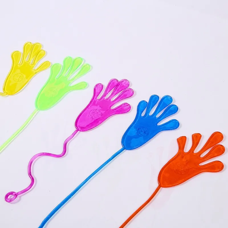 1-10 Pcs Funny Sticky Hands toy Palm Elastic Sticky Squishy Slap Palm Toy Novelty Gift Party Toys Birthday For gift - Detail 1
