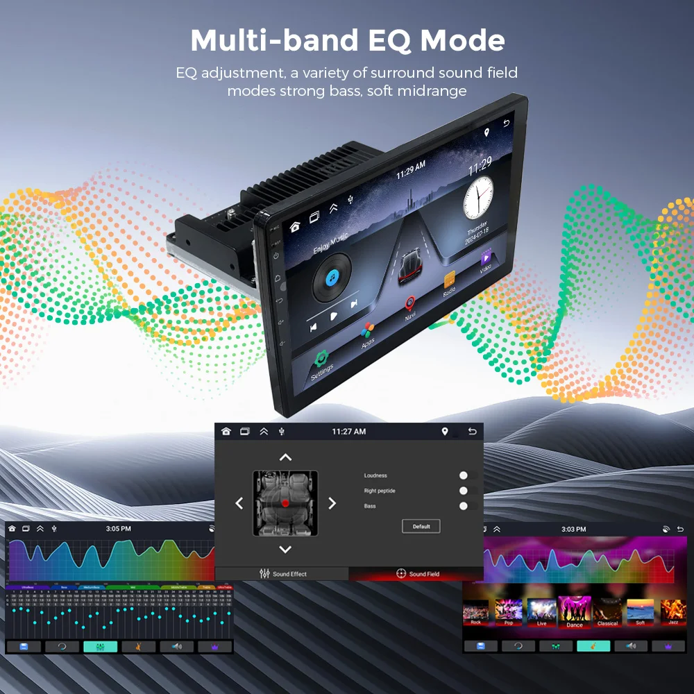 MTIJIEY 1Din راديو السيارة أندرويد 14 CarPlay أندرويد السيارات Autoradio العالمي 9 "واي فاي نظام تحديد المواقع بلوتوث الصوت مشغل فيديو الوسائط المتعددة