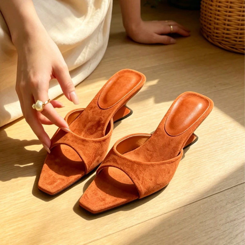 

Women High Heels Slippers Sexy Sandals Pointed Toe Shoes Designer Brand Dress Shoes Fashion Pumps Mujer Flip Flops