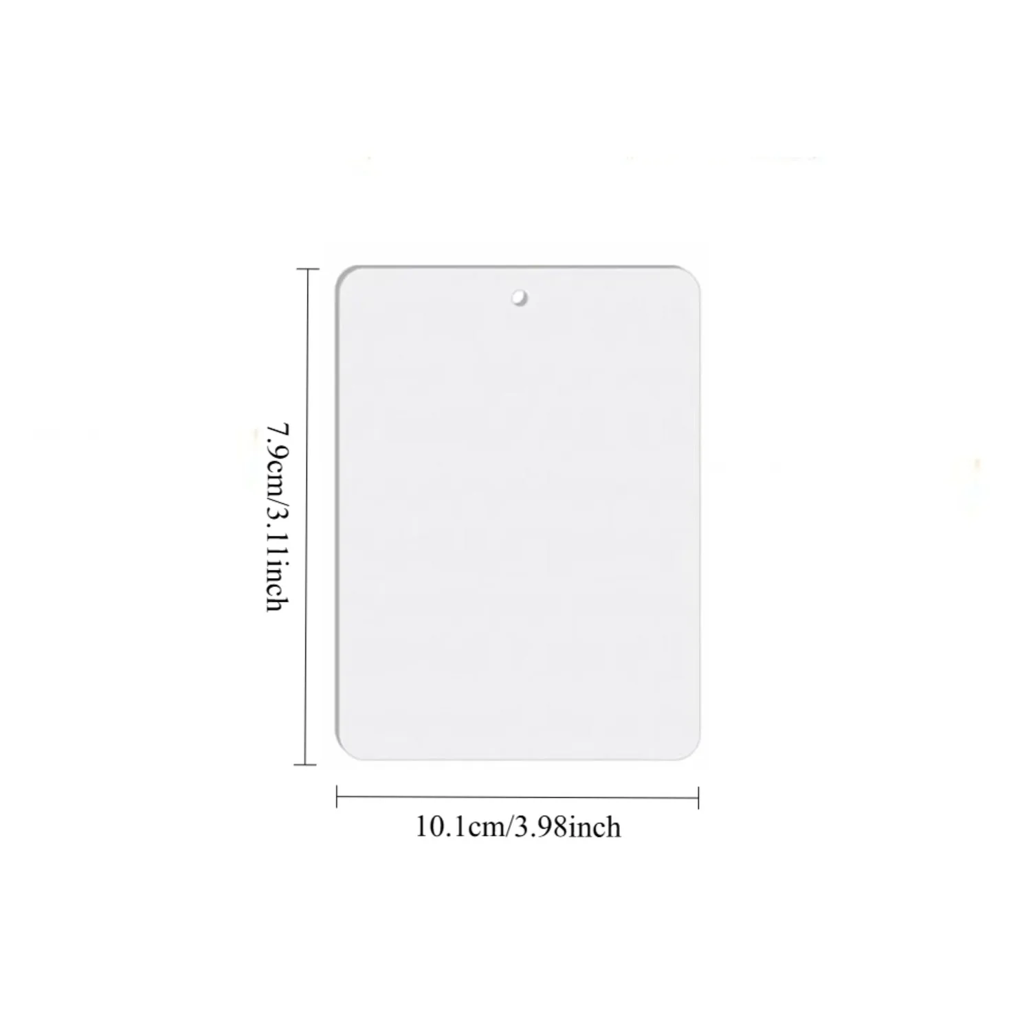 10/30/50/100PCS Sublimation Air Freshener Blanks – DIY Rectangular Hanging Sheets with Packing Bags for Car, Home, and Travel