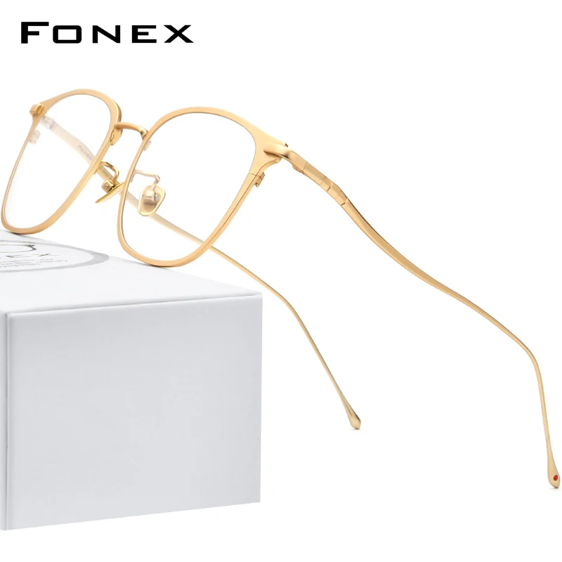 

FONEX Оправа для очков Мужская и женская из чистого титана, Ультралегкая