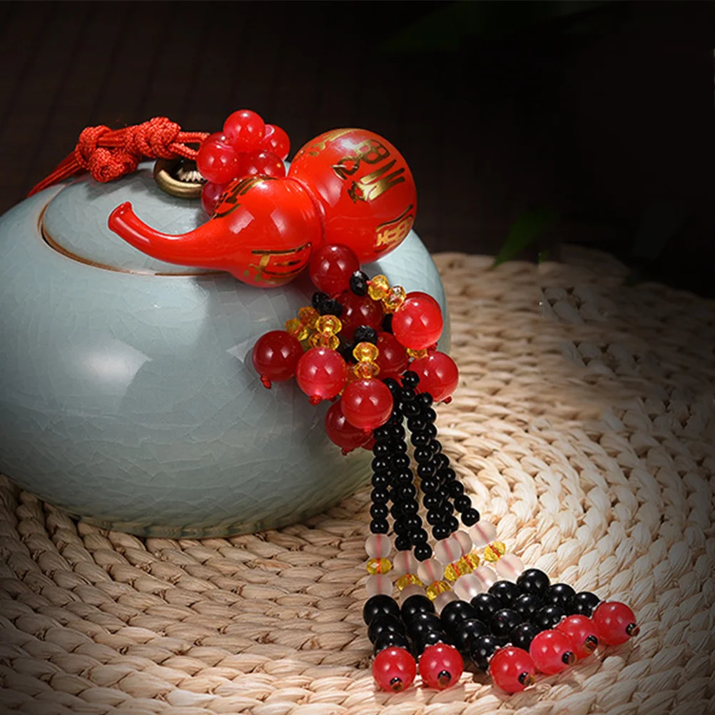 1 قطعة قلادة سيارة كريستال زجاجة القرع الأحمر الذهب معلقة حلية مرآة الرؤية الخلفية فنغ شوي الديكور الفاخرة سيارة هدية مزخرفة