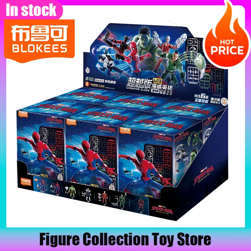 nuovo-blokees-champion-lite-marvel-spider-man-set-completo-di-figure-assemblabili-blind-box