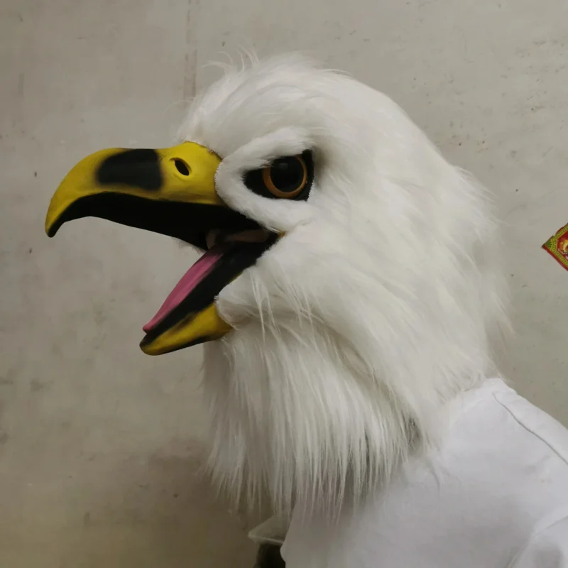 Bald Eagle Halloween Party Masks Simulation Animal Funny Halloween Christmas Cosplay Party Face Masks Reusable Mask