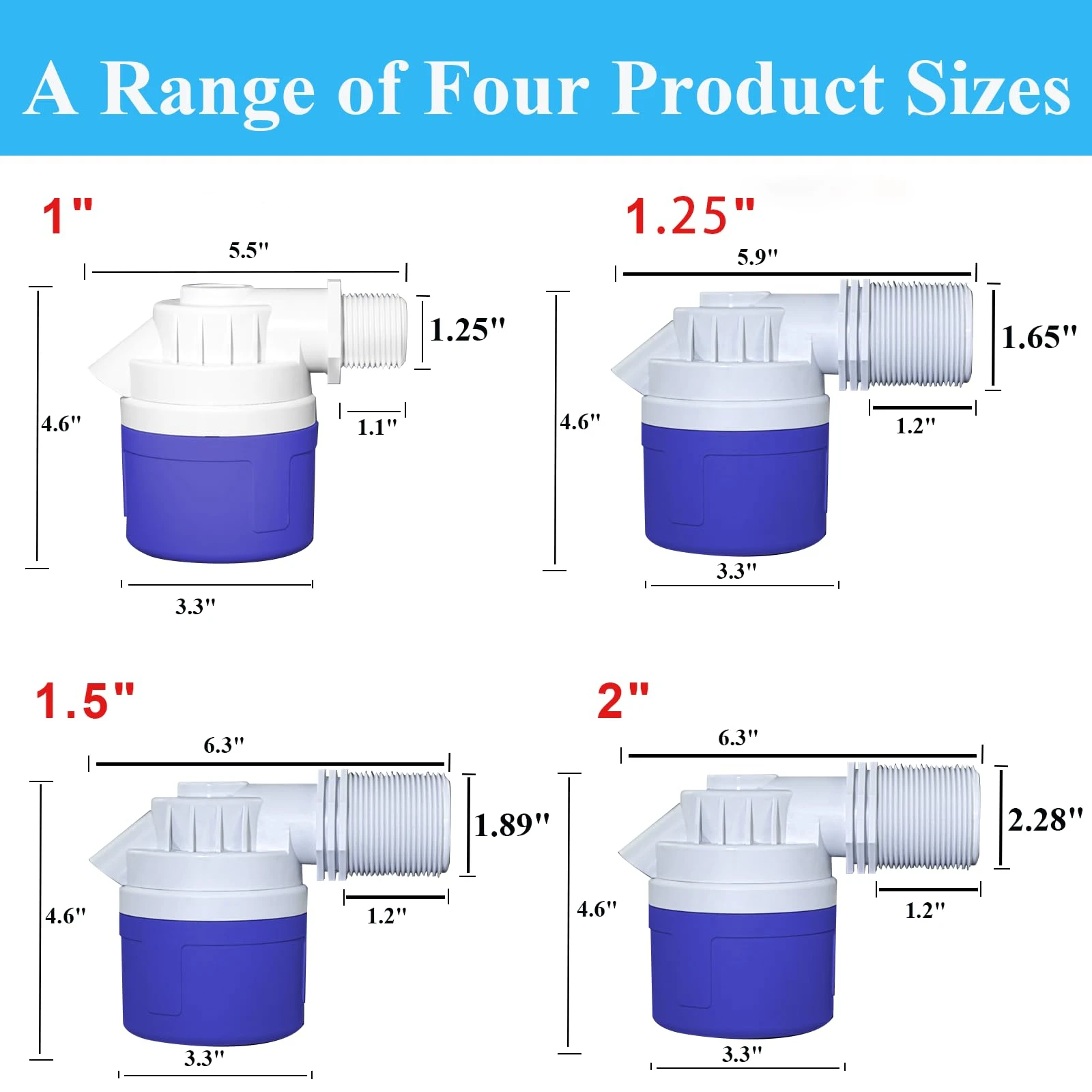 Fully Automatic Water Level Control Float Valve 1/2