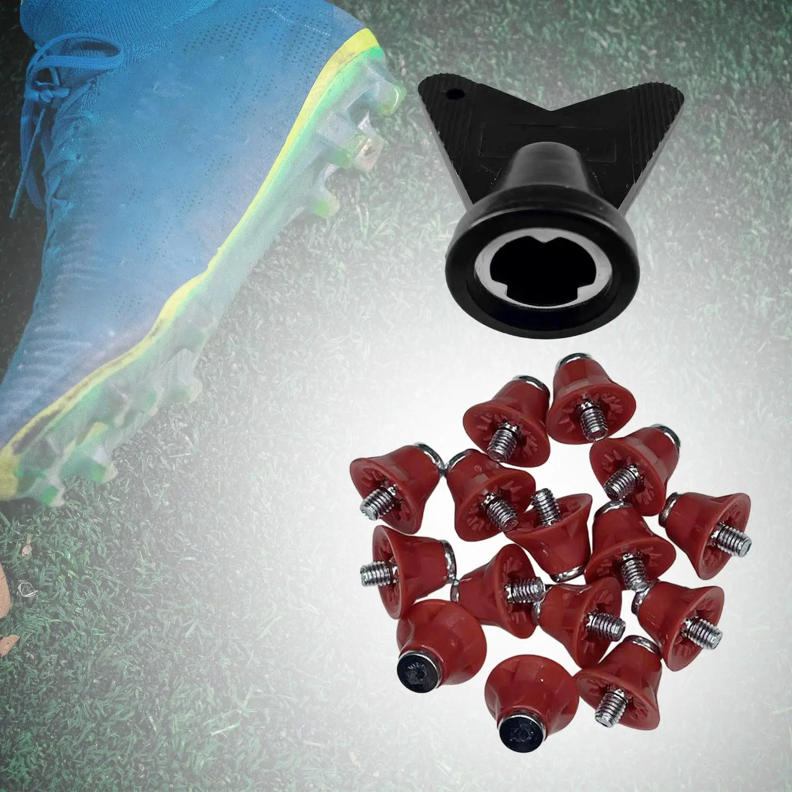 

12x Football Boot Spikes Turf M5 Threading Screw Universal Soccer Boot Cleats for Training Indoor Outdoor Sports Competition