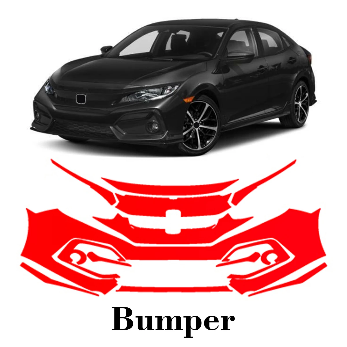 

Car Precut Paint Protection Film Front Bumper Anti-scratch Exterior TPU PPF For Honda Civic Hatchback 2020-2021