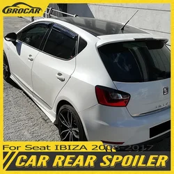 For 2008-2017 Volkswagen Seat IBIZA MK4 6J TYP 5-Door High Quality ABS Plastic Carbon Fiber Roof Spoiler Trunk Boot Wing Spoiler
