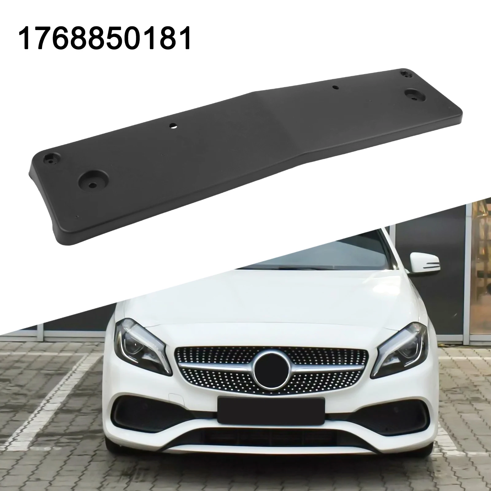 

OEM A1768850181 Front Bumper Bracket Black High Universality Fitment Bracket Trim Support Wear-resistant Design