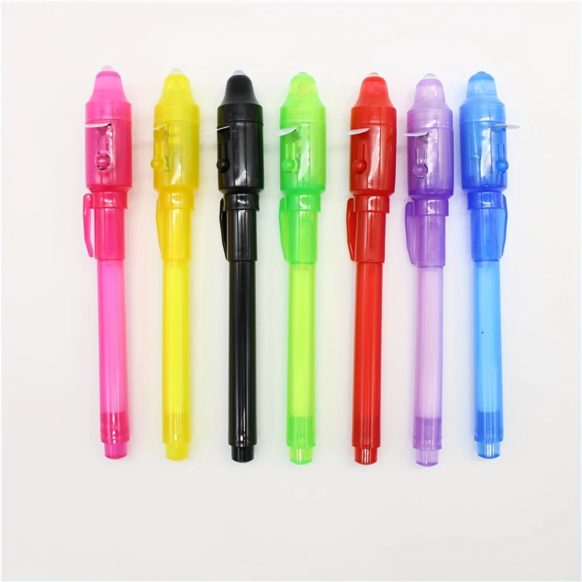 7 PCS Invisible Ink Pen with Light Invisible Pen Funny Glitter Pens Magic Marker Pen for Secret Message