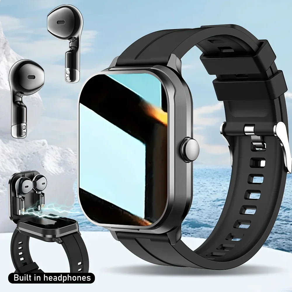 

Men's and women's smart watch earphones 2 in 1 wireless call jogging training health detection phone message reminder gift