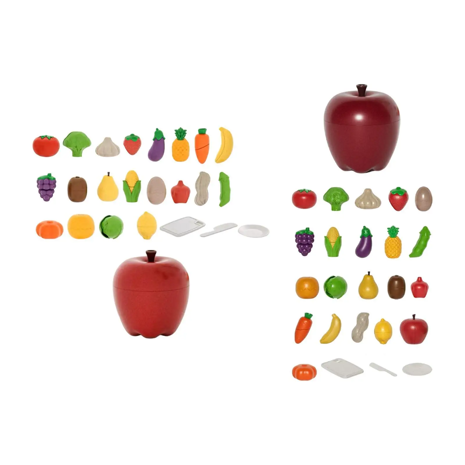 Wooden Toy Set for Kids Featuring Fruit And Vegetable Cutting