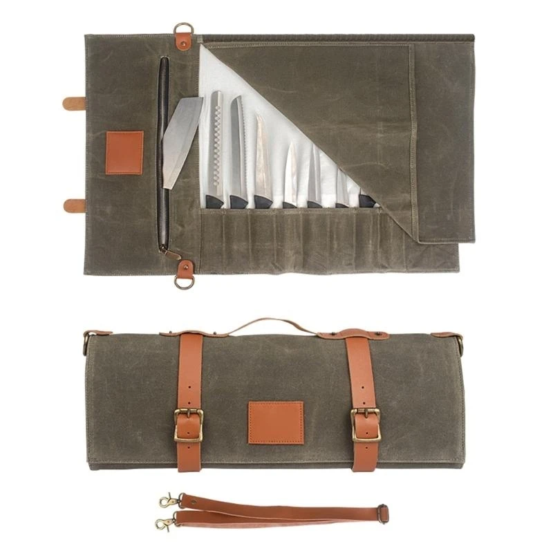 LX0C Foldable Chefs Tool Bag with Multi Pockets for Outdoor Cooking and Competitions