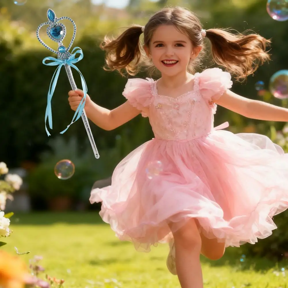 Hartvormige Magische Wands voor Kinderen Meisjes Prinses Dress Up Accessoires Faux Crystal Fairy Wand Kerstfeest Cosplay Kostuum