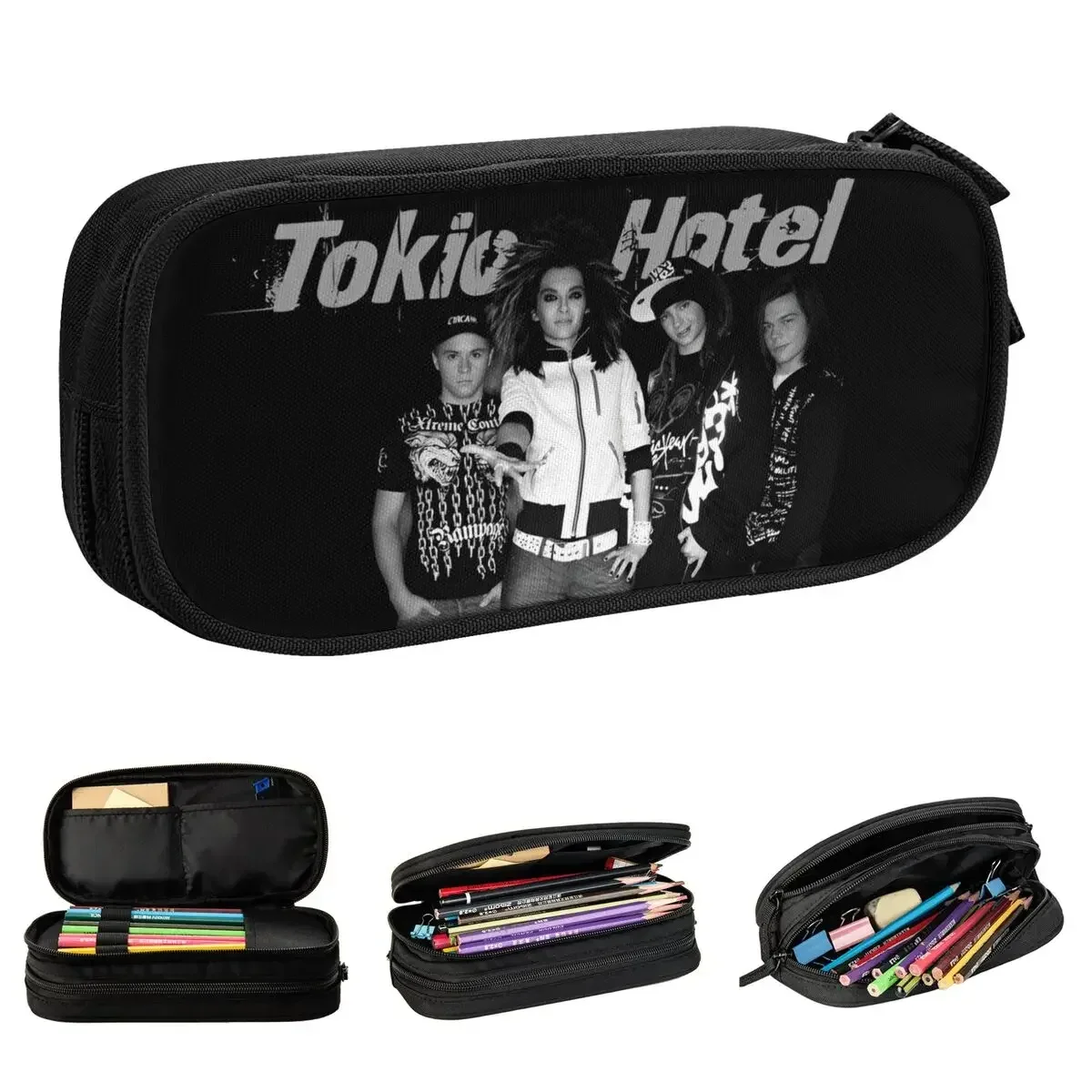 

Fun Tokio Hotel Band Pencil Cases Pencil Box Pen Holder for Girls Boys Big Capacity Pencil Bags School Supplies Gifts Stationery