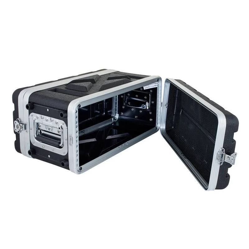 4U Short ABS Flight Case 210mm Depth Wireless Microphone Rack Case for Stage Performance Audio Gear Auto Transport