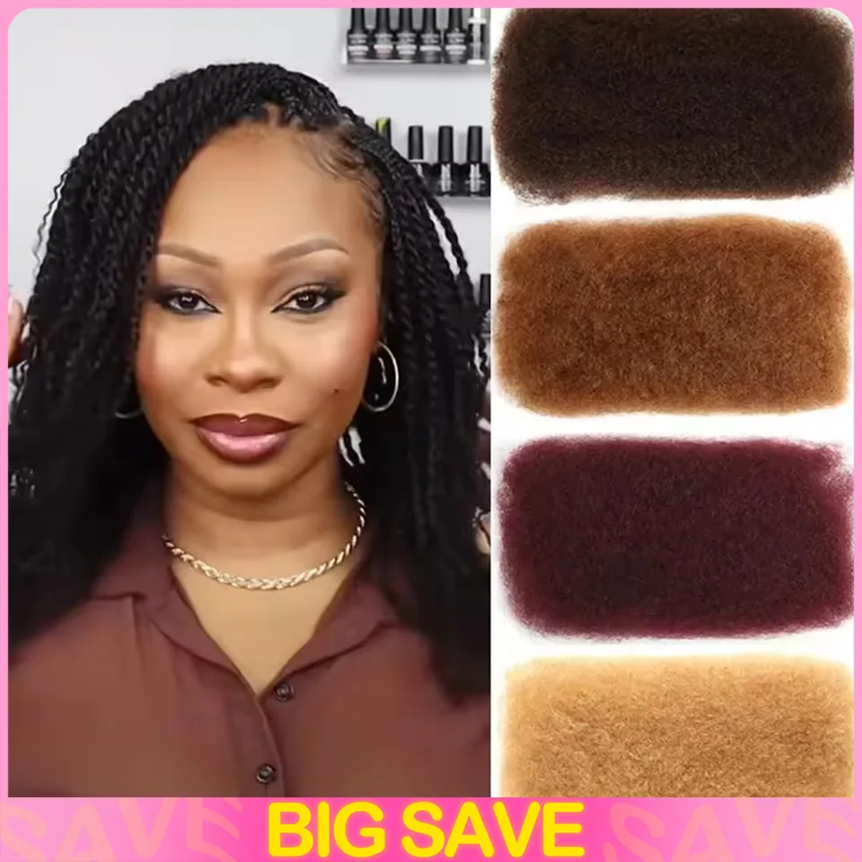 

QVR человеческие плетеные волосы 1 3, 4 пучка Remy, бразильские афро-кудрявые волосы, 50 грамм/шт., натуральные # 2 # 4 # 27 # 30 # 99J Вязание крючком для плетения