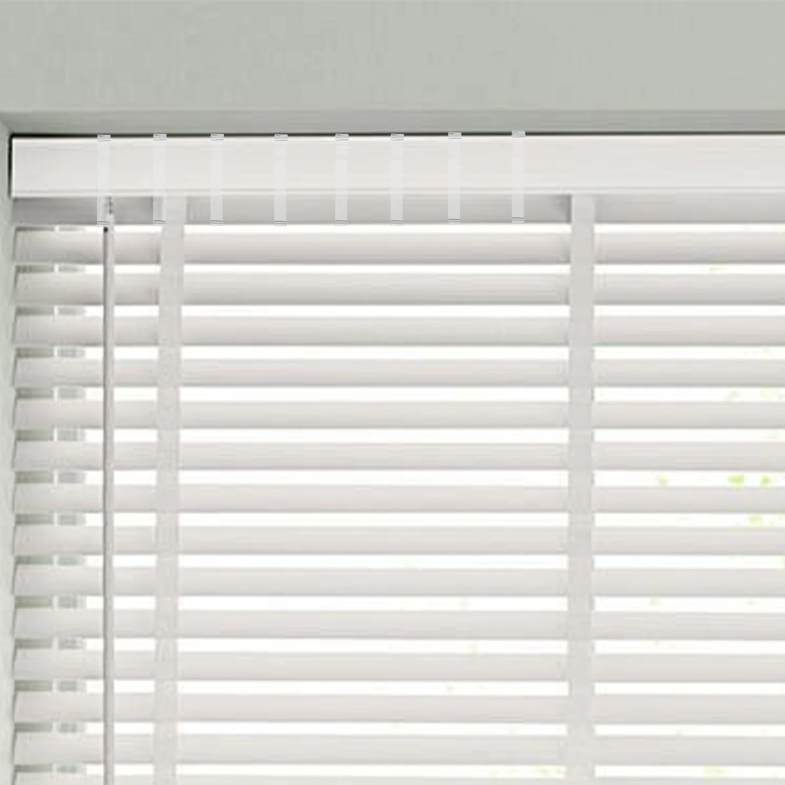 20 قطعة مقاطع الستارة العمياء العمودية البلاستيك الشفاف سهلة التركيب للستائر الخشبية الصناعية استبدال غطاء النافذة المخفية الأجهزة #5