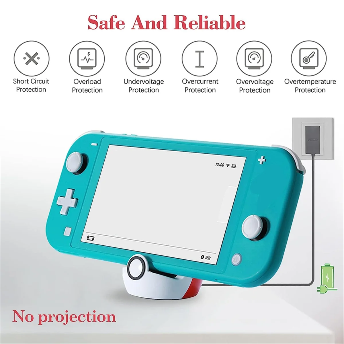 قاعدة شاحن TCE لـ /Switch Lite/، شحن مفتاح منفذ C بديل من النوع C (أ)