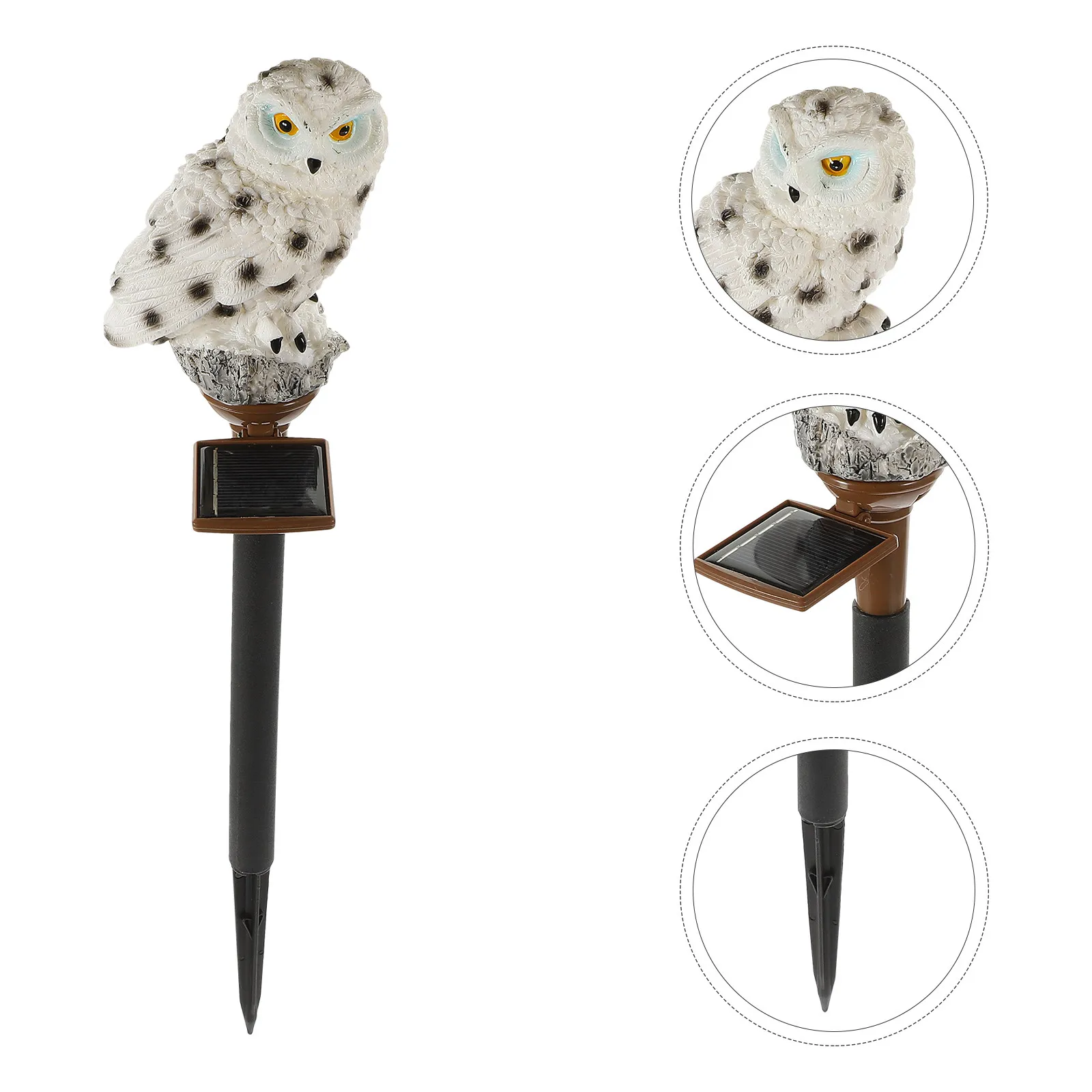

Солнечный садовый светильник-колышек в форме совы из полимерной смолы, декоративный уличный светодиодный светильник для дорожек и двора на солнечной энергии