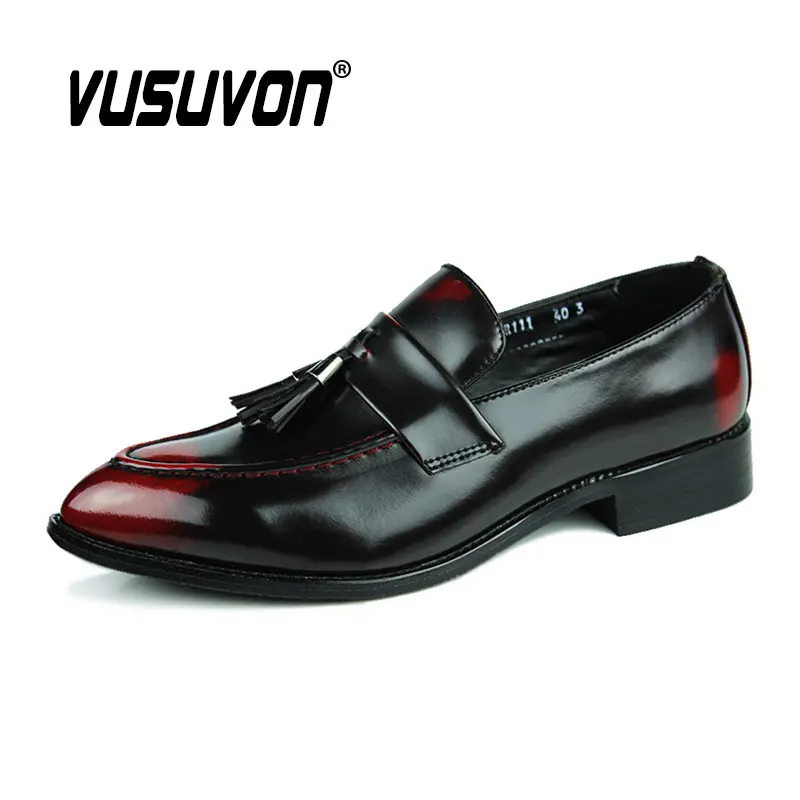 Men Shoes Split Leather 38-43 Size Fashion Tassels Loafers Classic Bussiness Formal Boys Casual Mules Flats