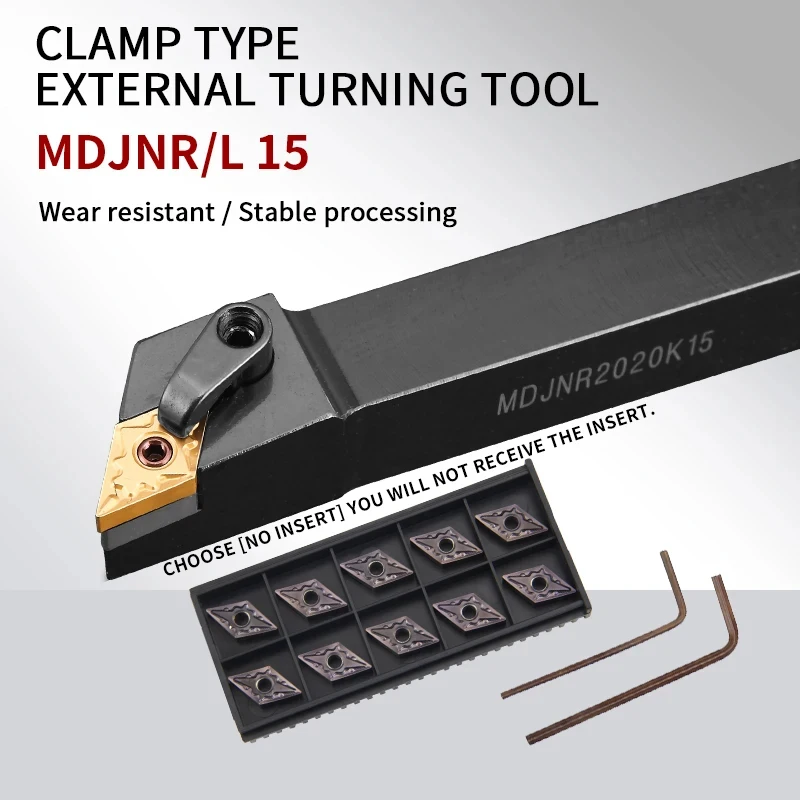 외부 선삭 공구 홀더 MDJNR/L MDJNR2020K1504 MDJNL2020K1506 초경 인서트용 MDJNR3232P1504 DNMG 선반 절삭 공구
