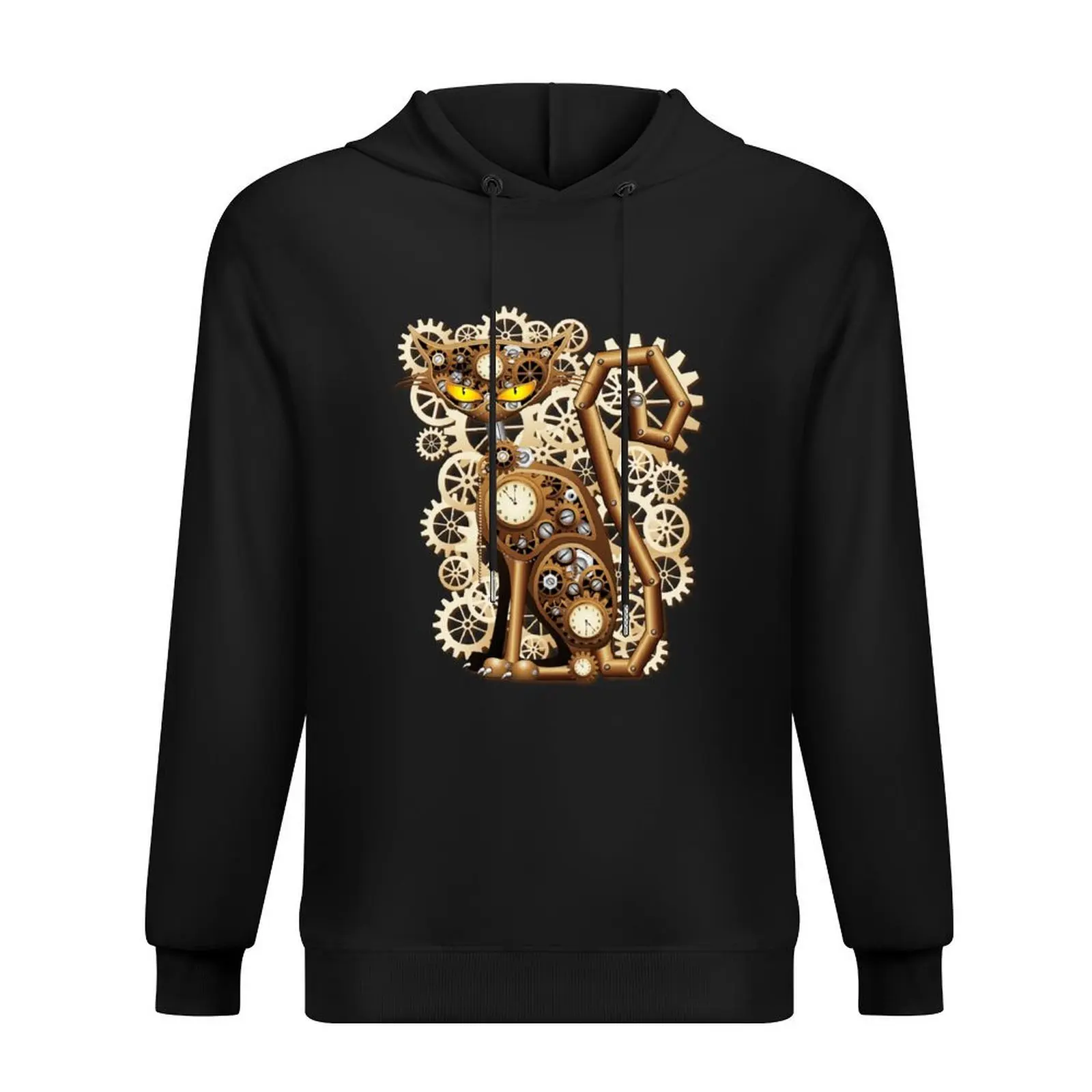 

Steampunk Cat Vintage Retro Style Machine Hoodie mens clothing anime clothes hooded shirt hoodie oversize