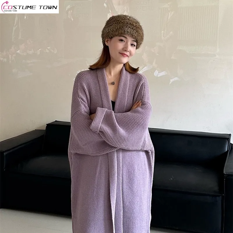 

2024 autumn and winter Korean fashion new sweater jacket loose knit cardigan