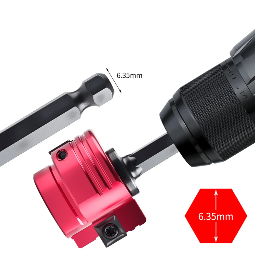 

For Fitting Saver PVC Pipe Reamer With 6.35mm Hex Shaft Metal Plumbing Tool For Clean Joints In Drain Vent And Water Pipes