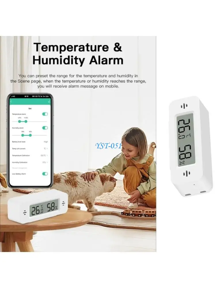 

E15A Reliable ABS Climate Sensors WiFi Connection Automatic Alerts For Home Health