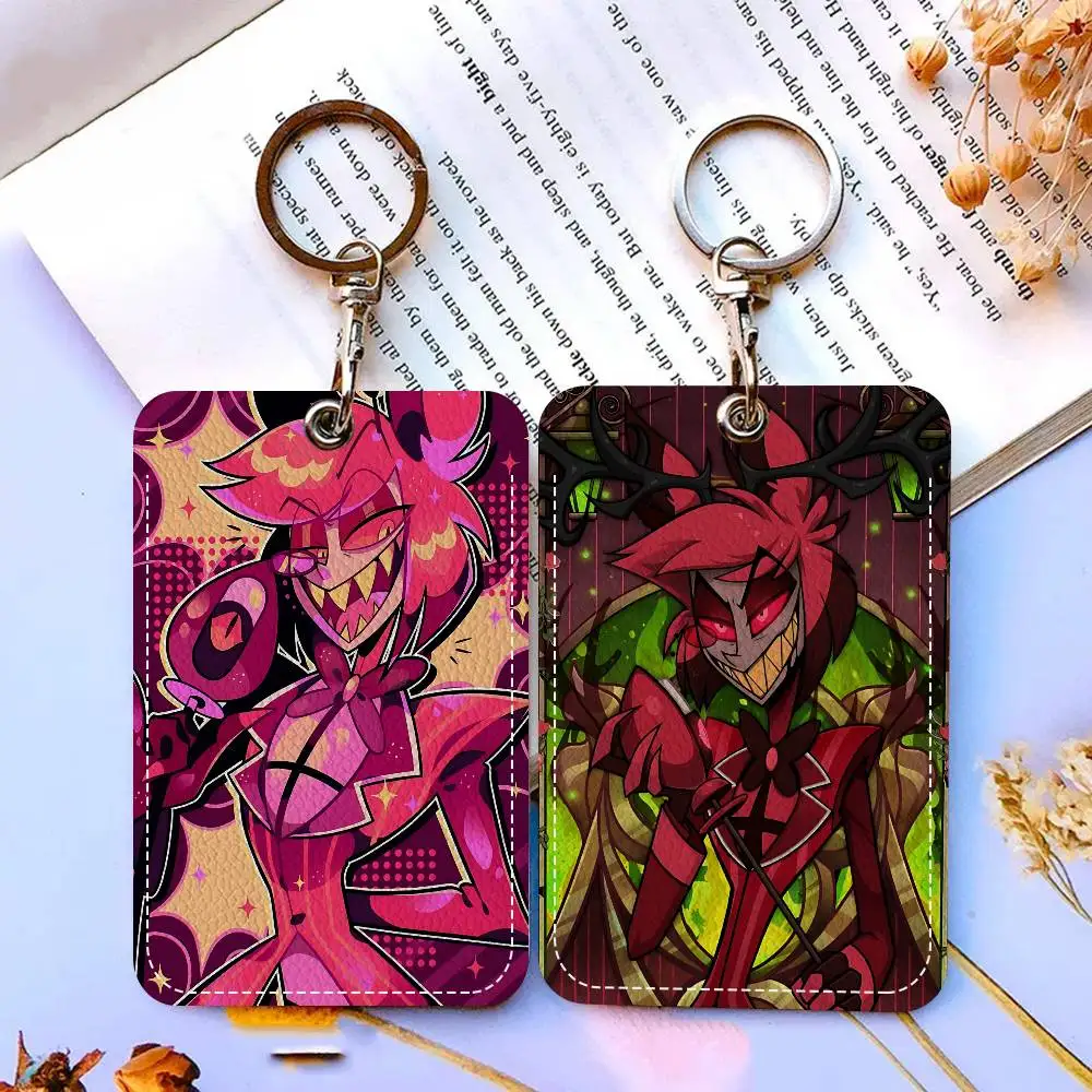شعبية أنيمي H-Hotel H-Hazbin Alastor مكتب التموين الرجال والنساء بطاقة الائتمان Keyrings بطاقة الطالب بطاقة الهوية