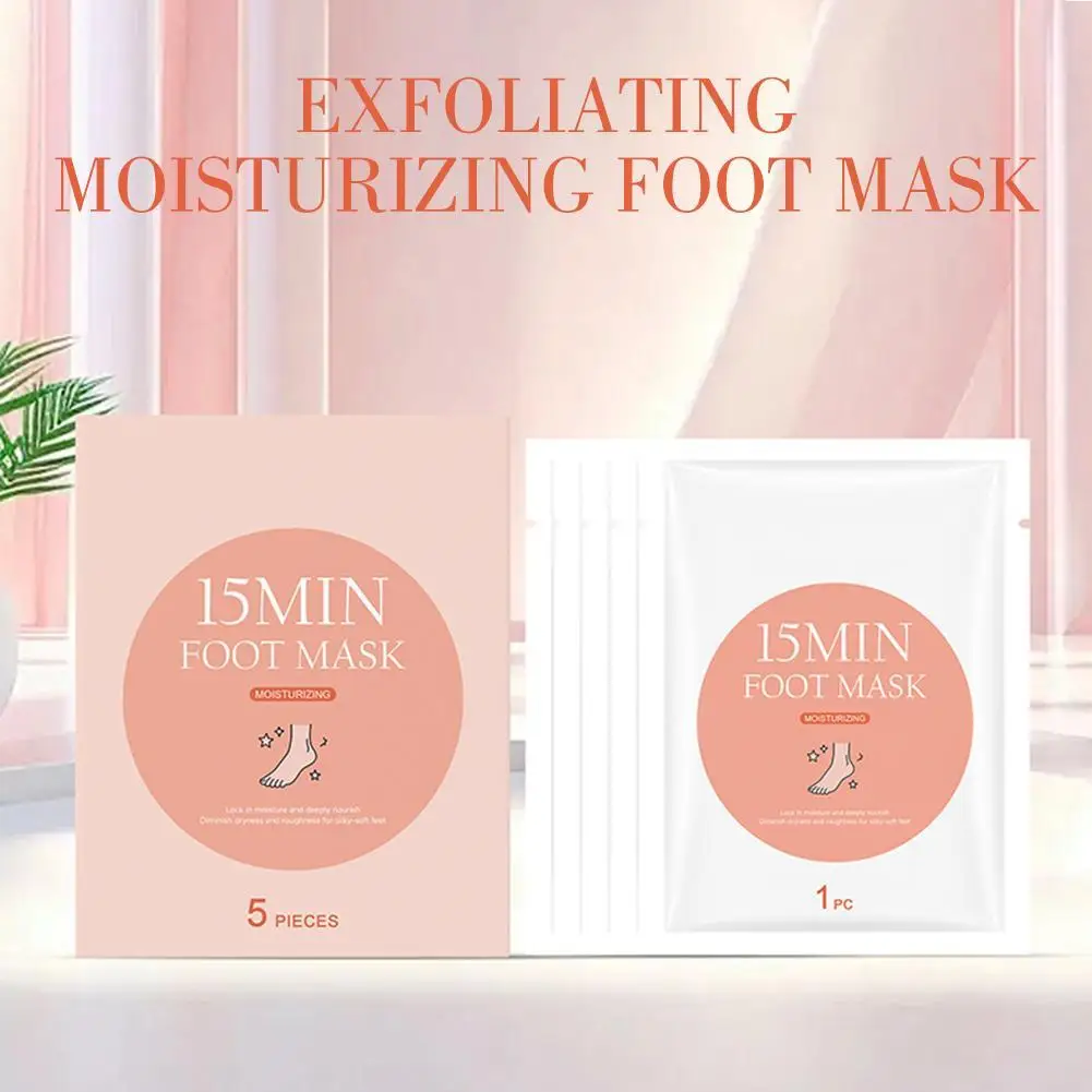

Peach Foot Mask Hydrating Anti-Crack Treatment With Glycerin Mandelic Acid Exfoliating Care For Dry Cracked Feet Mask