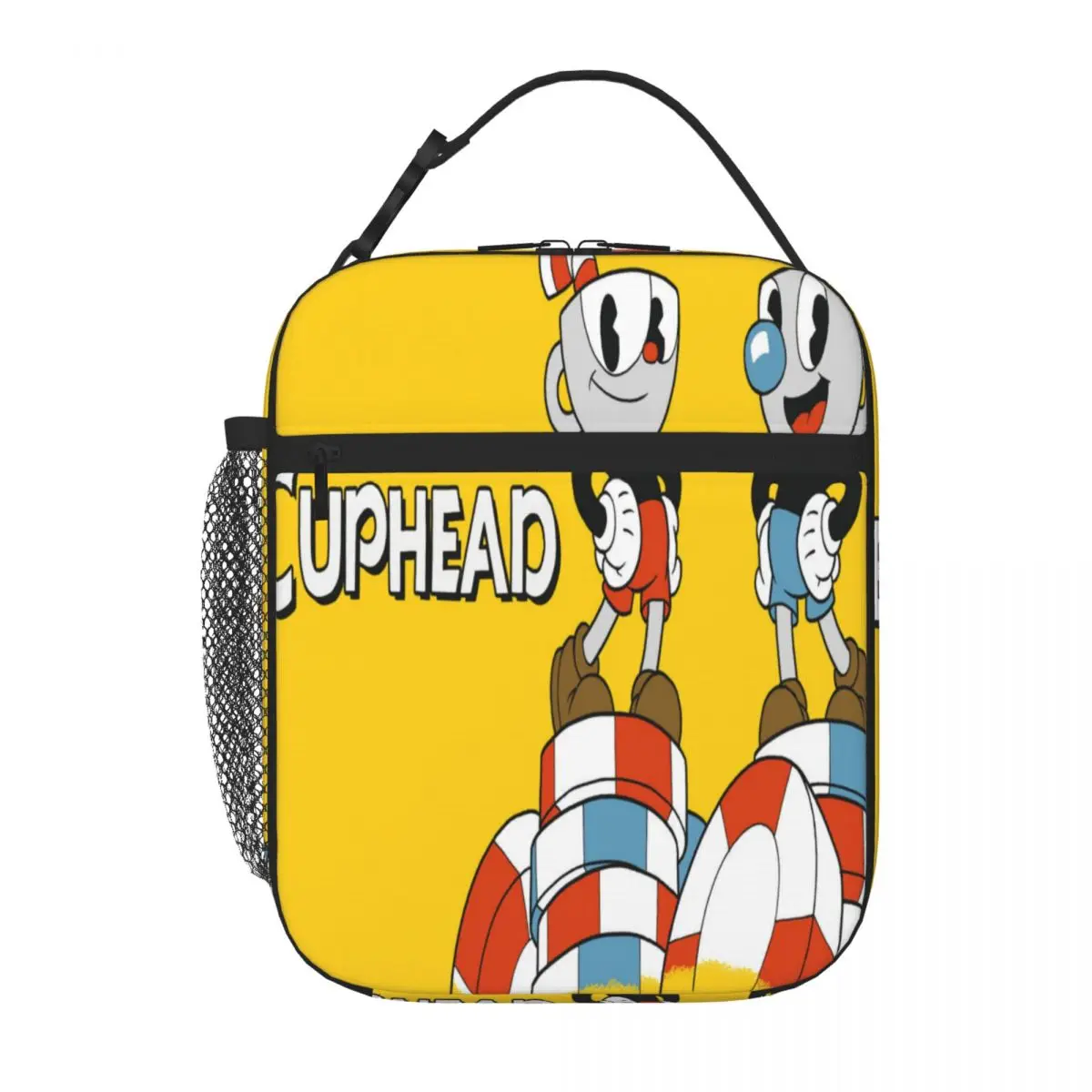 Hot Sale Cuphead 02 Three Compartment Lightweight Lunch Bag Office Meal Prep Small Lunch Bag
