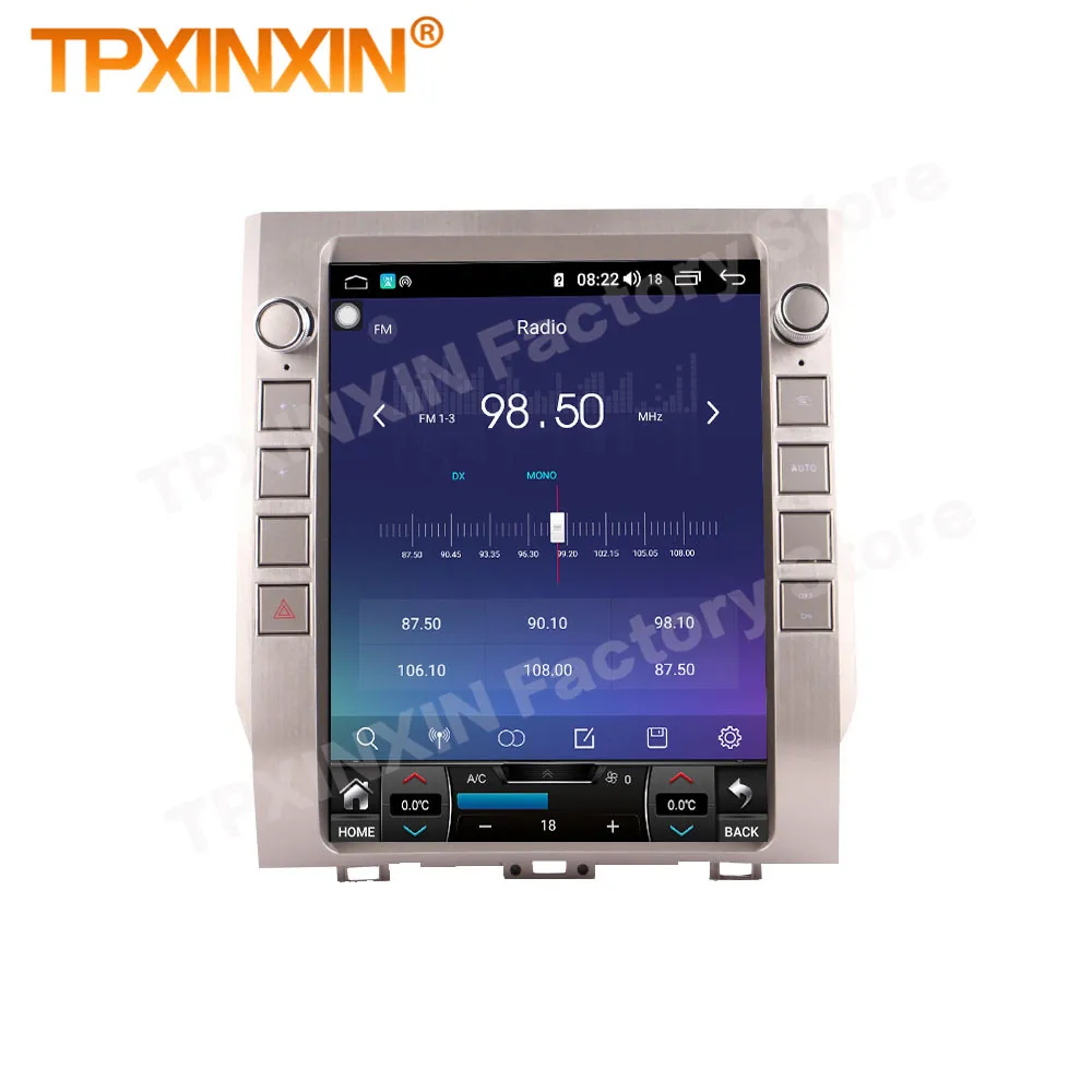 8+256G Radio Coche With Bluetooth Android 12 For Toyota Tundra 2013 2014 2015 2016 2017 2018 2019 2020 GPS Automotive Multimedia