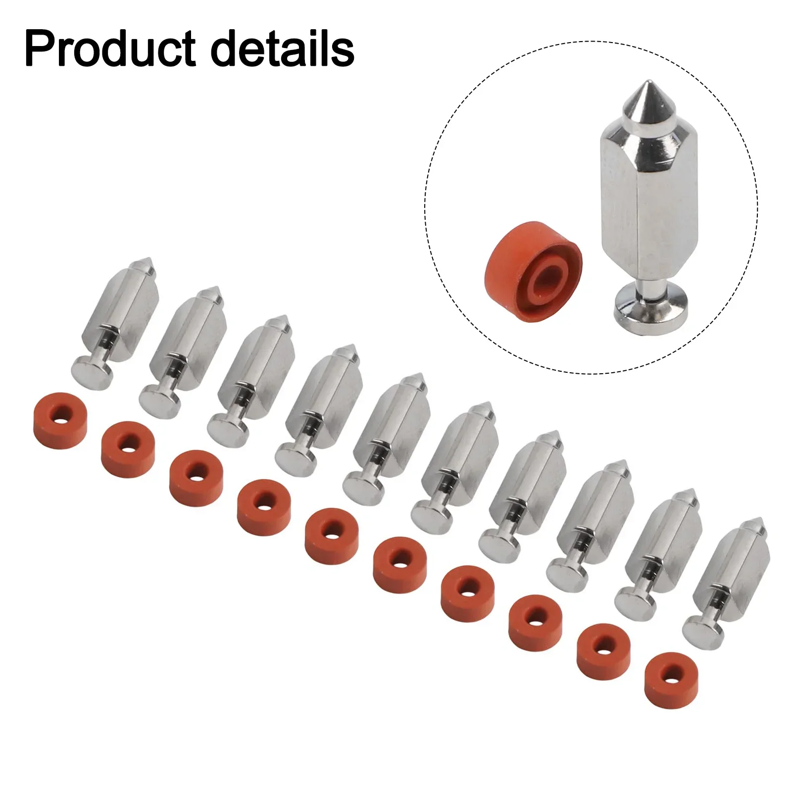 No Specific Size Carburetor Needle Valve 10 Pairs Of Valves Included Compatible With Multiple Models For Engine Maintenance