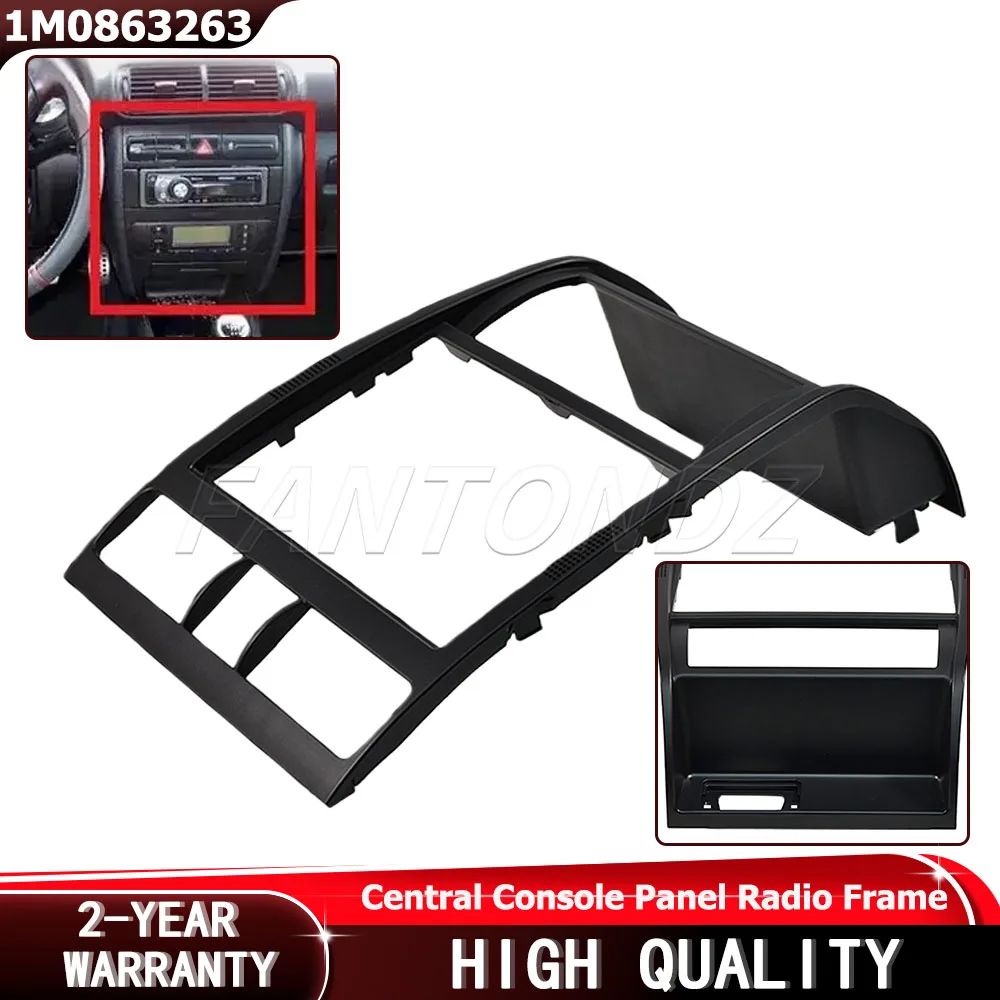 Air Outlet Radio Frame Central Console Panel Cover For Seat Leon Mk1 Toledo Mk2 1998-2006 1M0863263 Navigation Panel Frame Black