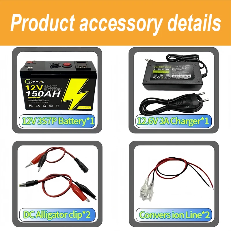 High Quality 12V 120AH Lithium Battery with Built-in BMS fit for Home Storage RV Off-Grid System Solar Power System Marine