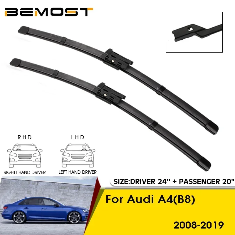 Car Wiper Blades For Audi A4(B8) 2008-2019 Windshield Windscreen Front Window Blades  24\