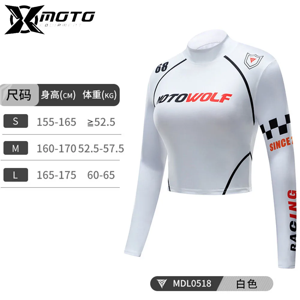 

Motorcycle Outdoor Riding Female Knight Racing Suit Sun Protection Breathability Quick Drying Short Slim Fit Long Sleeved Top