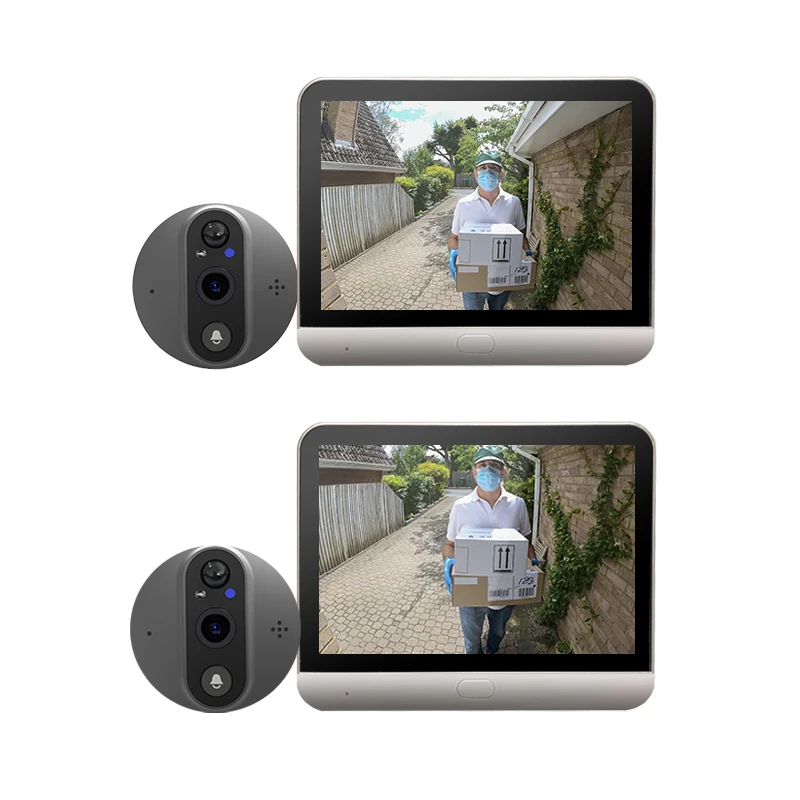 

1080P 2.4G Digital Door Detector Wifi Electronic Cat's Eye Peephole Night Vision 4.3-inch IPS LCD Visual Home & Outdoor Camera